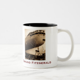 Tasse 2 Couleurs L'Edmund Fitzgerald avec noms d'équipage