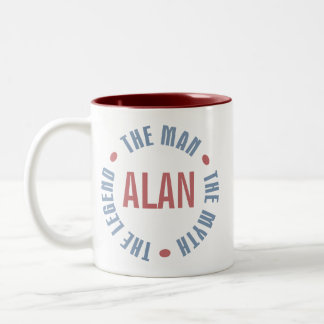 Tasse 2 Couleurs Légende de mythe d'homme d'Alan personnalisable