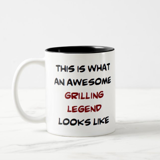 Tasse 2 Couleurs légende grillante, géniale (Gauche)