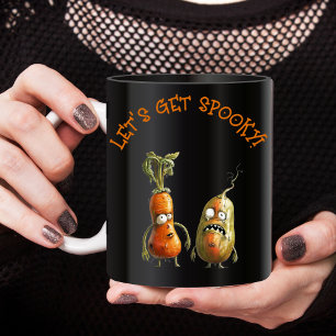 Tasse 2 Couleurs Légumes amusants Halloween noir