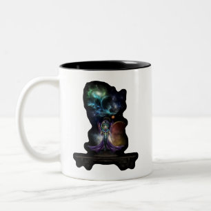 Tasse 2 Couleurs L'Élégance Du Portrait Fractal Trilia