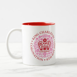 Tasse 2 Couleurs L'emblème du couronnement du roi Charles 2023