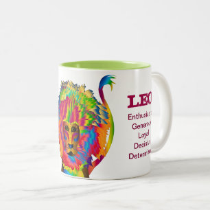 Tasse 2 Couleurs Leo les caractéristiques du lion, groupe Kaleidos