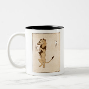 Tasse 2 Couleurs Leo Lion vintage et un livre d'Edward Penfield