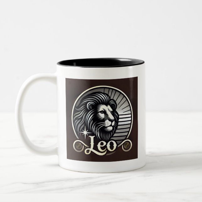 Tasse 2 Couleurs Leo noir et blanc (Gauche)