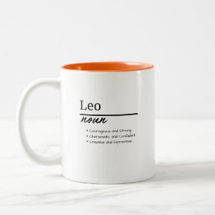 Tasse 2 Couleurs Leo, Petit Nom Personnalisé Définition