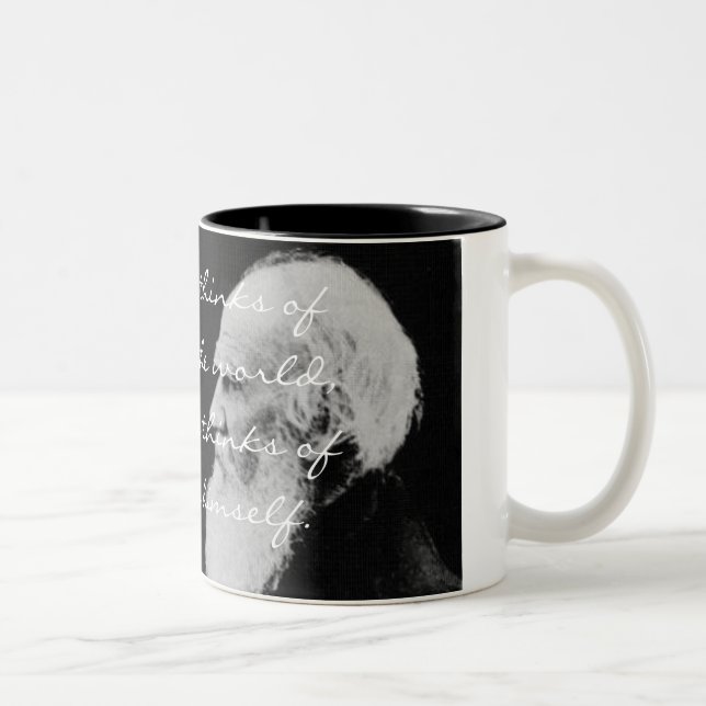 Tasse 2 Couleurs Léon Tolstoï - changez le monde. - Customisé (Droit)