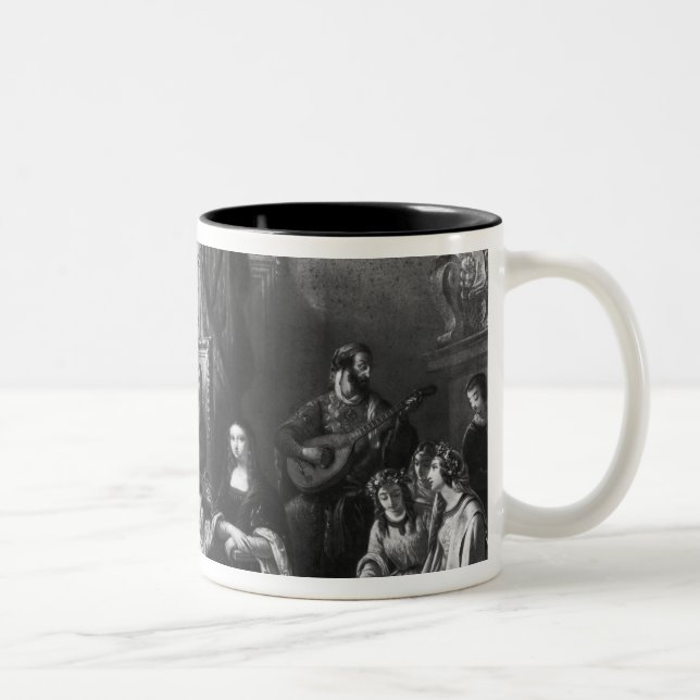 Tasse 2 Couleurs Leonardo da Vinci peignant le Gioconda (Droit)