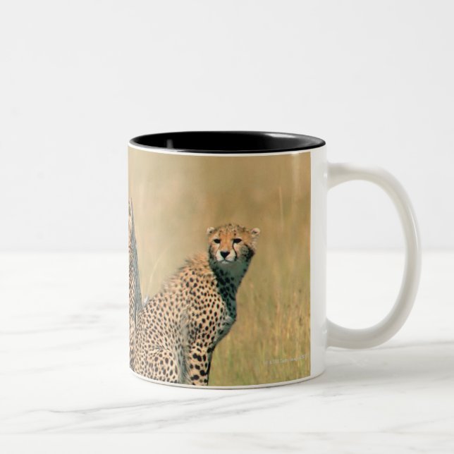 Tasse 2 Couleurs Léopards regardant loin (Droit)