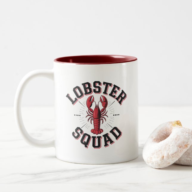 Tasse 2 Couleurs L'équipe des homards (Avec donut)