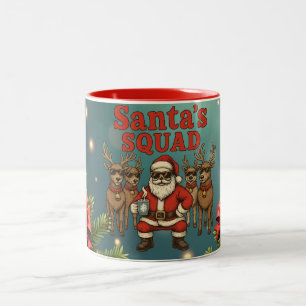 Tasse 2 Couleurs L'équipe du Père Noël Joyeux Noël