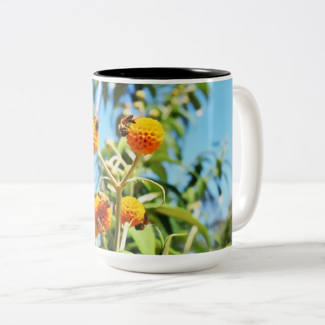 Tasse 2 Couleurs Les abeilles au travail (Devant droit)