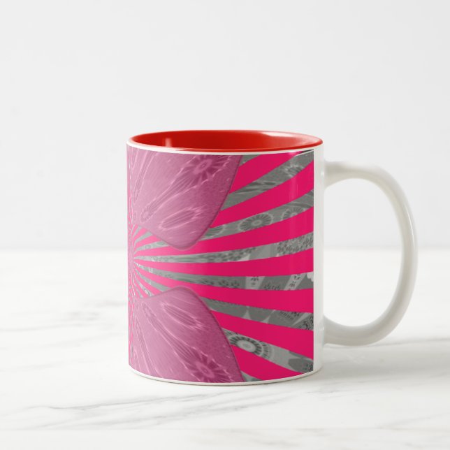 Tasse 2 Couleurs Les ailes de la fleur électrique : Un Edgy Vivily  (Droit)