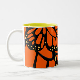 Tasse 2 Couleurs Les ailes papillons tendance rêvent orange jaune