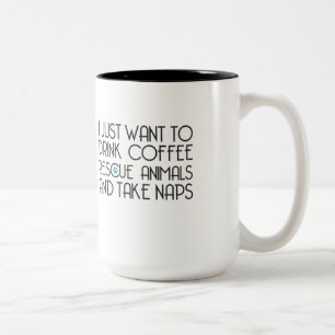 Tasse 2 Couleurs Les animaux de délivrance de café de boissons