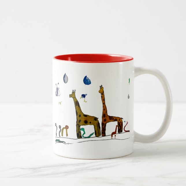 Tasse 2 Couleurs Les animaux de Noé (Droit)