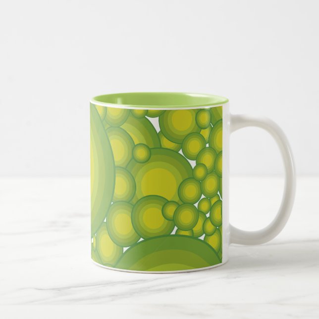 Tasse 2 Couleurs Les bulles des Verts (Droit)