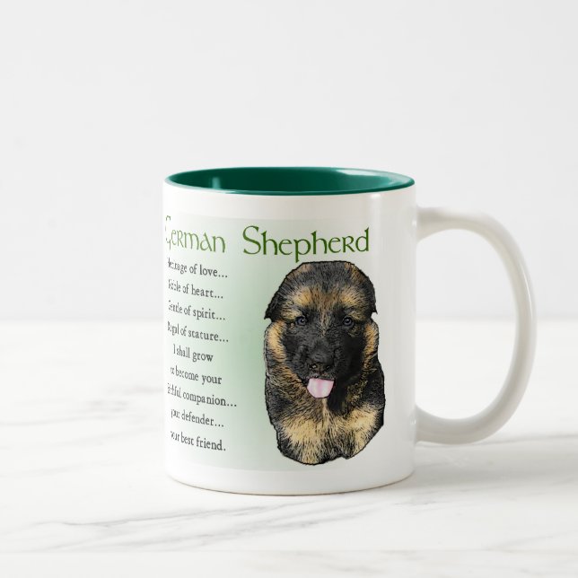 Tasse 2 Couleurs Les cadeaux de chiot allemands (Droit)