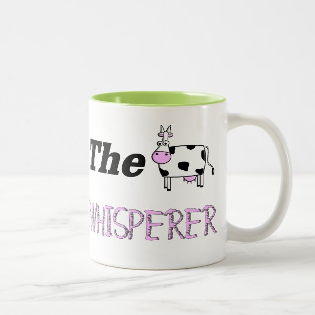 Tasse 2 Couleurs Les cadeaux de Whisperer de vache (Droit)