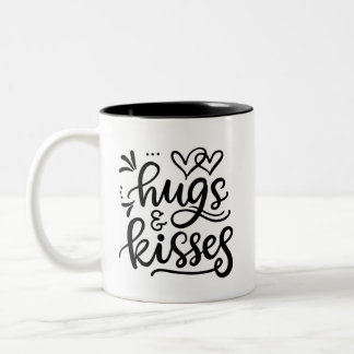 Tasse 2 Couleurs Les câlins et les baisers