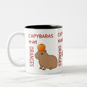 Tasse 2 Couleurs Les Capybaras Mangent De La Musique D'Oranges   An