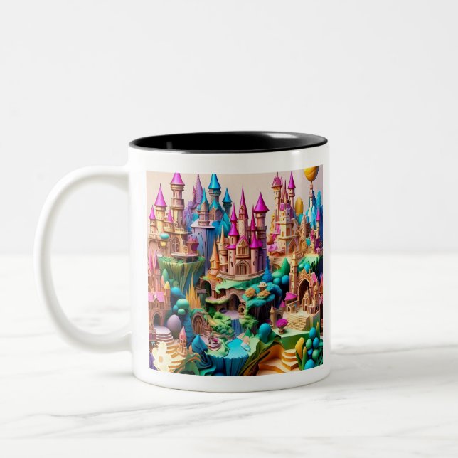 Tasse 2 Couleurs "Les châteaux de l'enchantement" (Gauche)