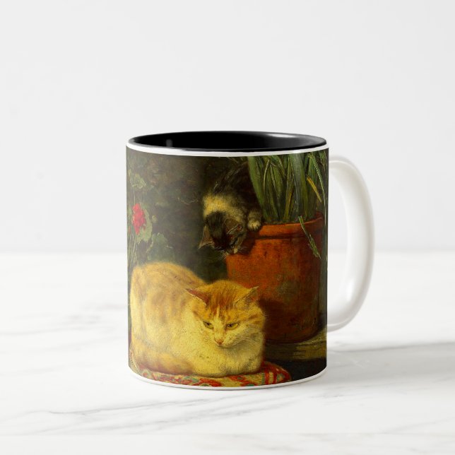 Tasse 2 Couleurs Les chatons en jeu (Devant droit)