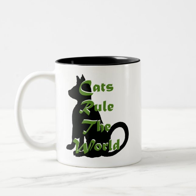 Tasse 2 Couleurs Les chats de Caturday ordonnent les cadeaux du (Gauche)
