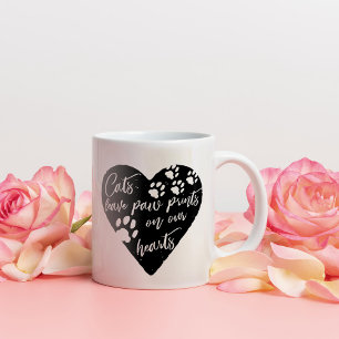 Tasse 2 Couleurs Les chats laissent des empreintes de pattes sur no