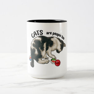 Tasse 2 Couleurs LES CHATS SONT DES GENS comme les autres, oeuvre d