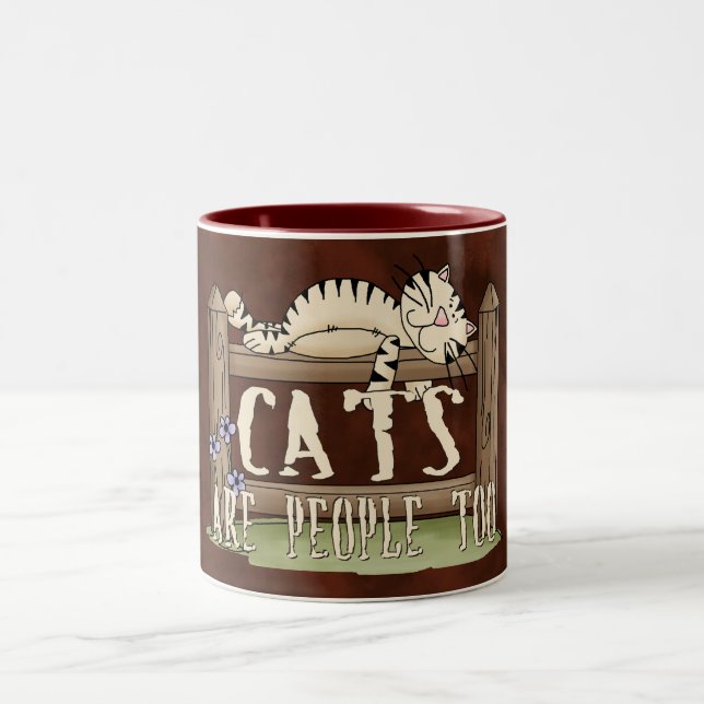 Tasse 2 Couleurs Les chats sont les gens aussi (Centre)