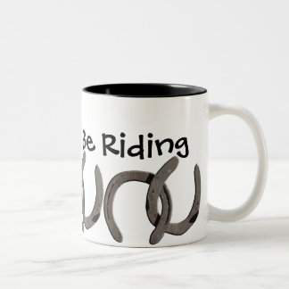 Tasse 2 Couleurs Les chaussures grises de cheval je monterais