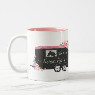 Tasse 2 Couleurs Les cheveux de cheval s'en fichent - citation drôl