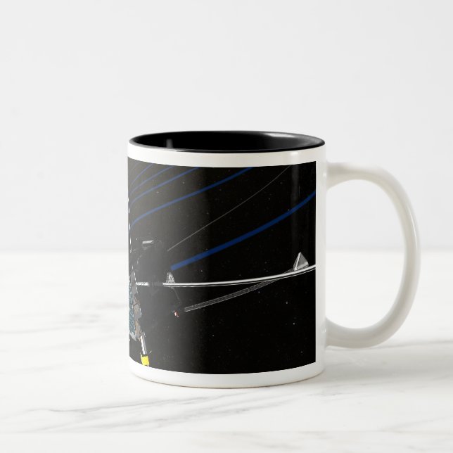 Tasse 2 Couleurs Les cinq engins spatiaux THEMIS en orbite (Droit)