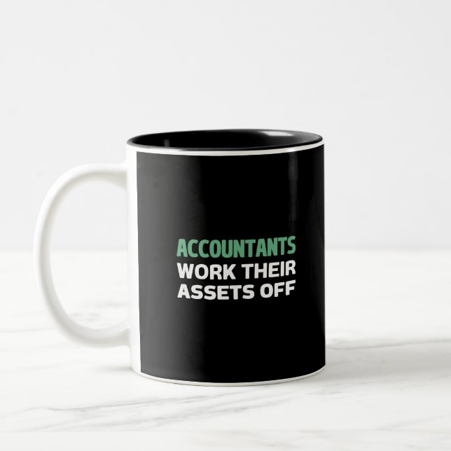 Tasse 2 Couleurs Les comptables travaillent leur actif sur le café  (Gauche)