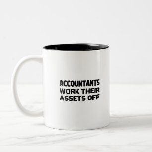 Tasse 2 Couleurs Les comptables travaillent leurs actifs