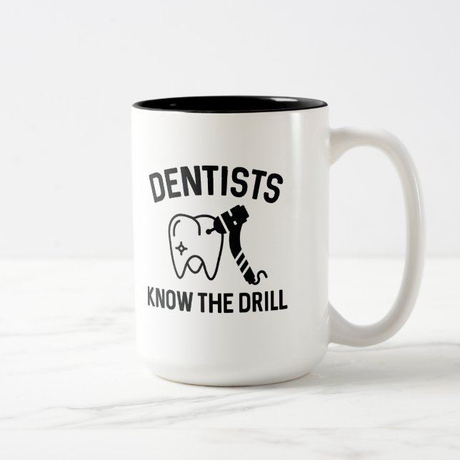 Tasse 2 Couleurs Les Dentistes Connaissent L'Exercice (Droit)