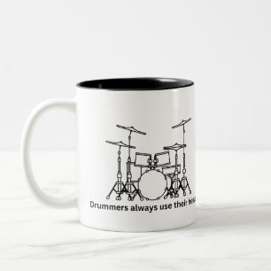 Tasse 2 Couleurs Les Drummers Utilisent Leurs Têtes