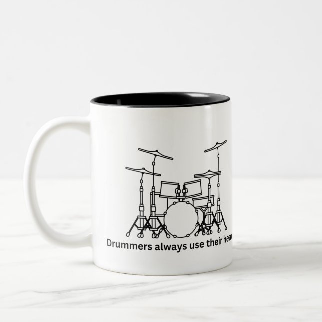 Tasse 2 Couleurs Les Drummers Utilisent Leurs Têtes (Gauche)
