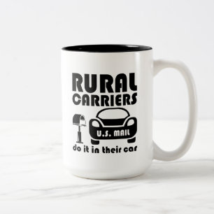 Tasse 2 Couleurs Les facteurs ruraux le font dans leur voiture