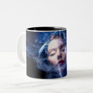 Tasse 2 Couleurs Les Femmes Sont Confrontées À La Peinture Légère