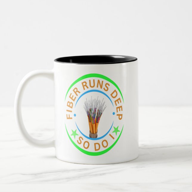 Tasse 2 Couleurs Les fibres sont profondes, moi aussi (Gauche)