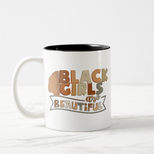 Tasse 2 Couleurs Les Filles Noires Sont De Belles Afro-Femmes (Gauche)