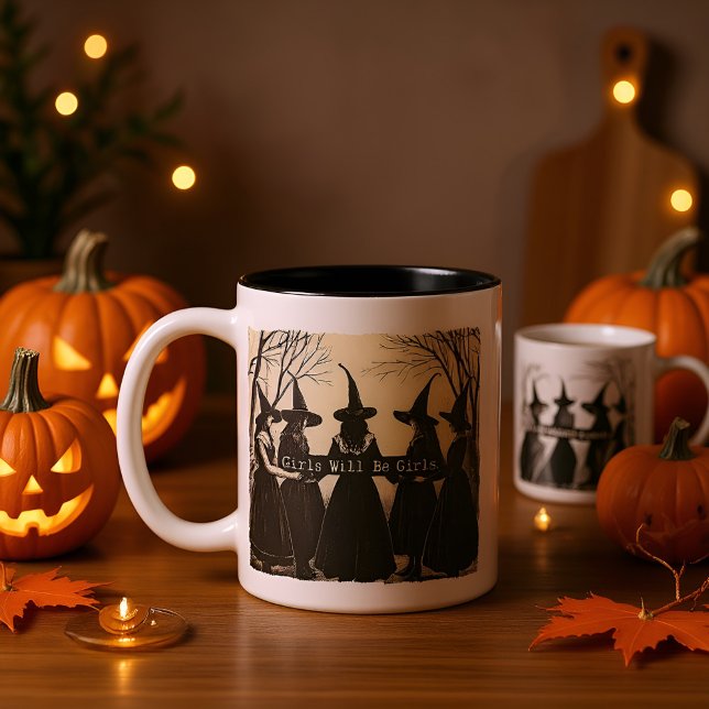 Tasse 2 Couleurs Les Filles Seront Des Filles | Halloween à thème s (Créateur téléchargé)