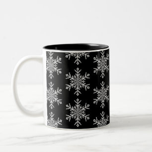 Tasse 2 Couleurs Les flocons de neige de Noël