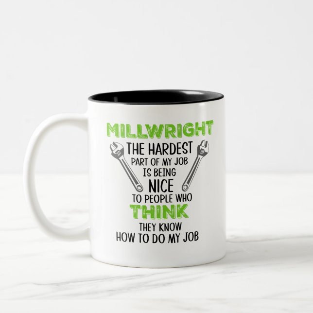 Tasse 2 Couleurs Les gens de Green Millwright pensent qu'ils font m (Gauche)