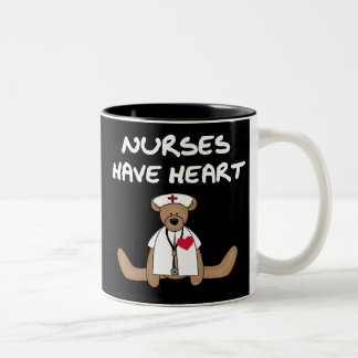 Tasse 2 Couleurs Les infirmières d'ours ont des T-shirts et des cad