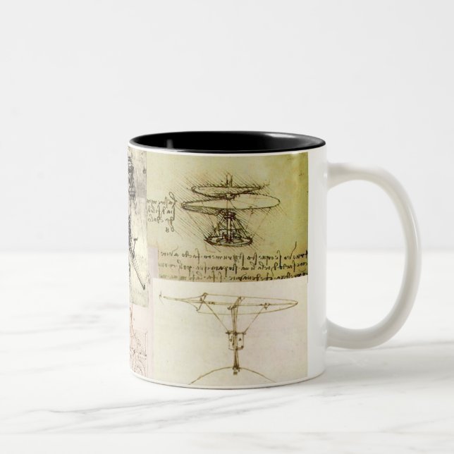 Tasse 2 Couleurs Les inventions de Davinci (Droit)