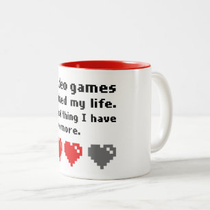 Tasse 2 Couleurs Les jeux vidéo ont ruiné ma vie
