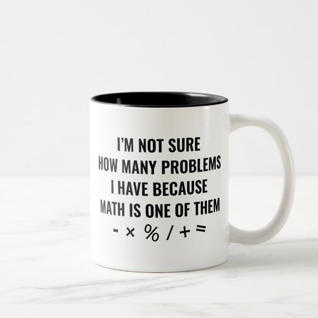 Tasse 2 Couleurs Les Maths sont l'une d'elles (Droit)